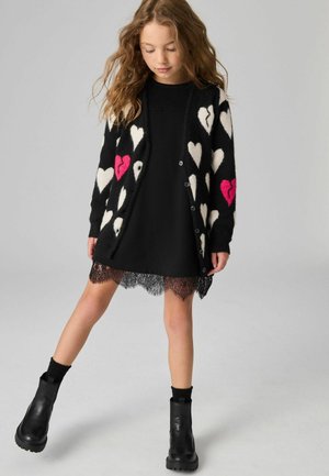 smALLSAINTS, REGULAR FIT - AMORE HEART  - Strickjacke - black