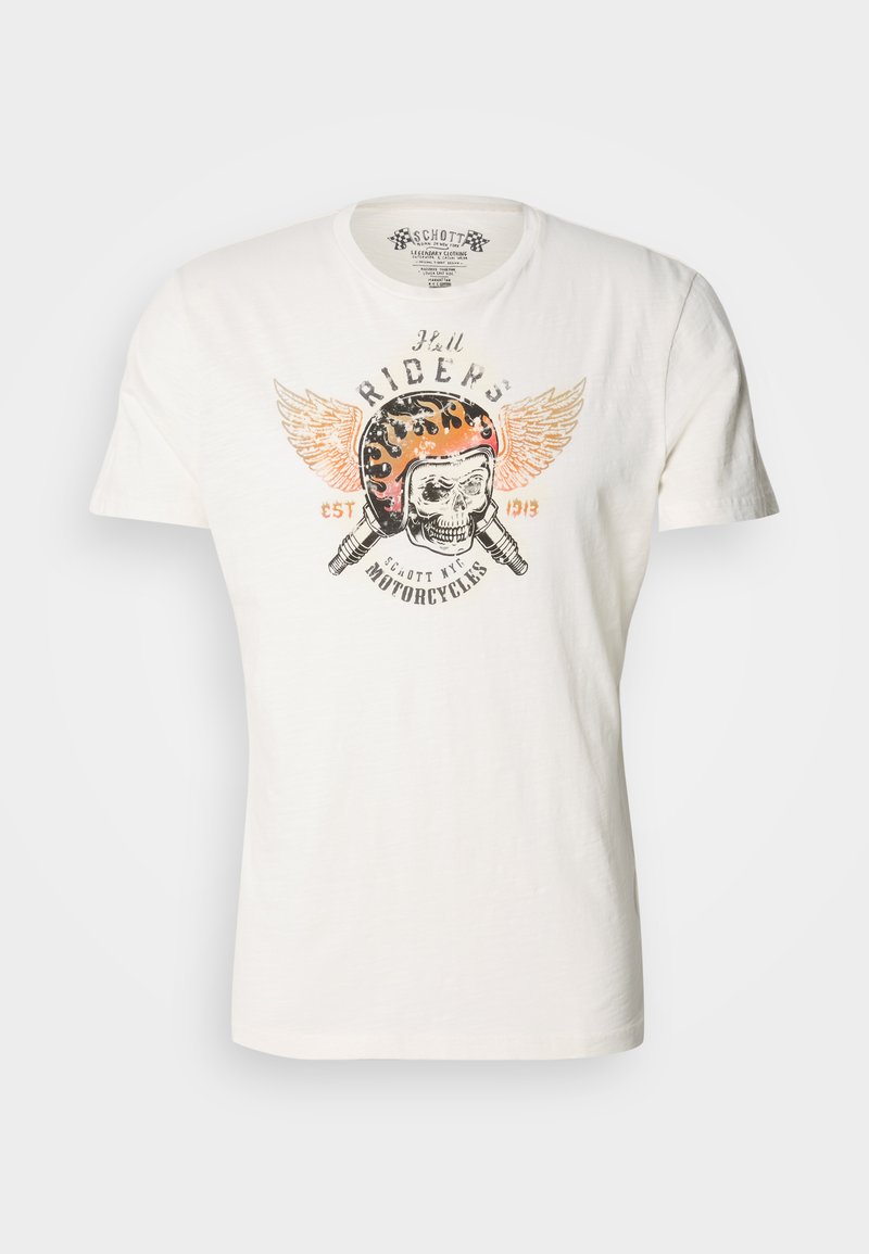 Schott T-shirt print crème