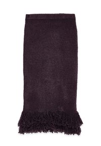 FRINGE MIDI - Bleistiftrock - brown