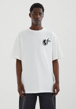MIT PINSEL-MOTIV - T-shirt basic - off-white