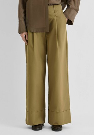 Rouge Edit, HOSE MIT WEITEM BEIN MID-WAIST - Pantalon classique - gothic olive