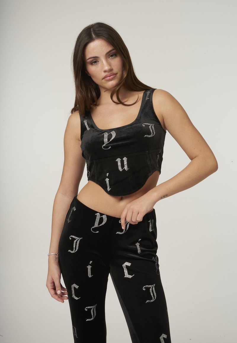 Juicy Couture CAIT DIAMANTE CORSET - Top - black