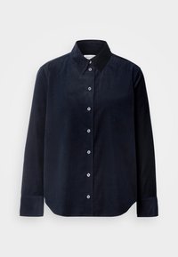 BLOUSE A SHAPE LONGSLEEVE COLLAR SOLID - Button-down blouse - deep blue sea