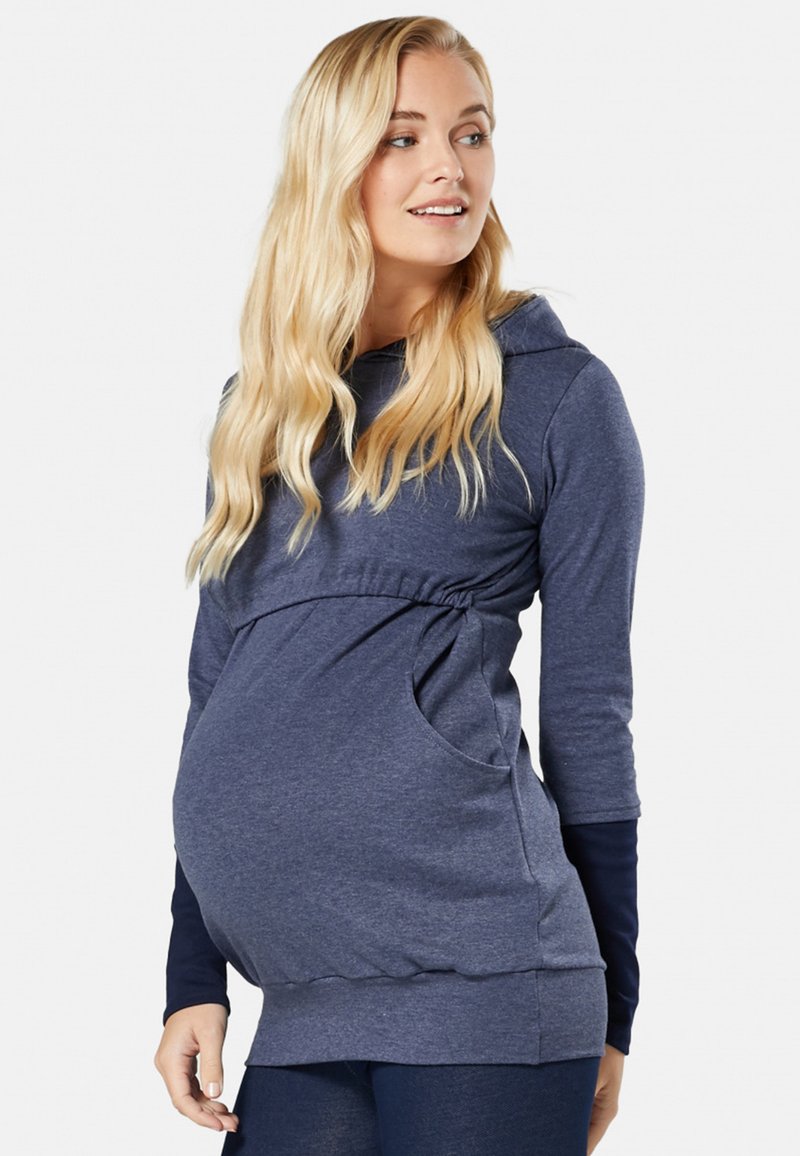 Chelsea Clark MATERNITY WITH BREASTFEEDING ACCESS Hoodie blue/blauw