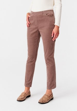 Damart À CEINTURE ÉLASTIQUÉE - Pantalon classique - Taupe