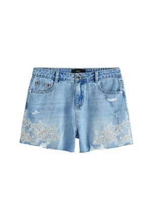 REGULAR FIT - Jeansshorts - mid blue