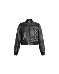 Leather jacket - schwarz