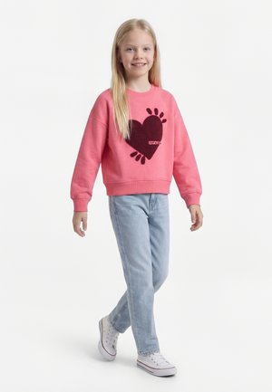 ONLY GIRLS KOGTAMMIE LIFE PRINT O NECK - Sweatshirt - pink lemonade
