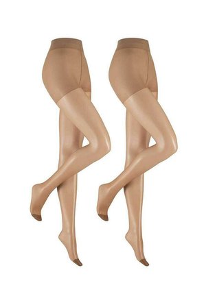 LAFINA 15 2-PACK - Strumpfhose - havanna
