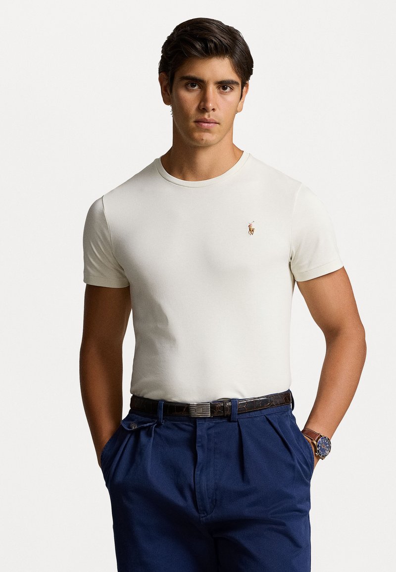 Polo Ralph Lauren CUSTOM SLIM FIT SOFT COTTON T-SHIRT - Tricou basic - parchment cream