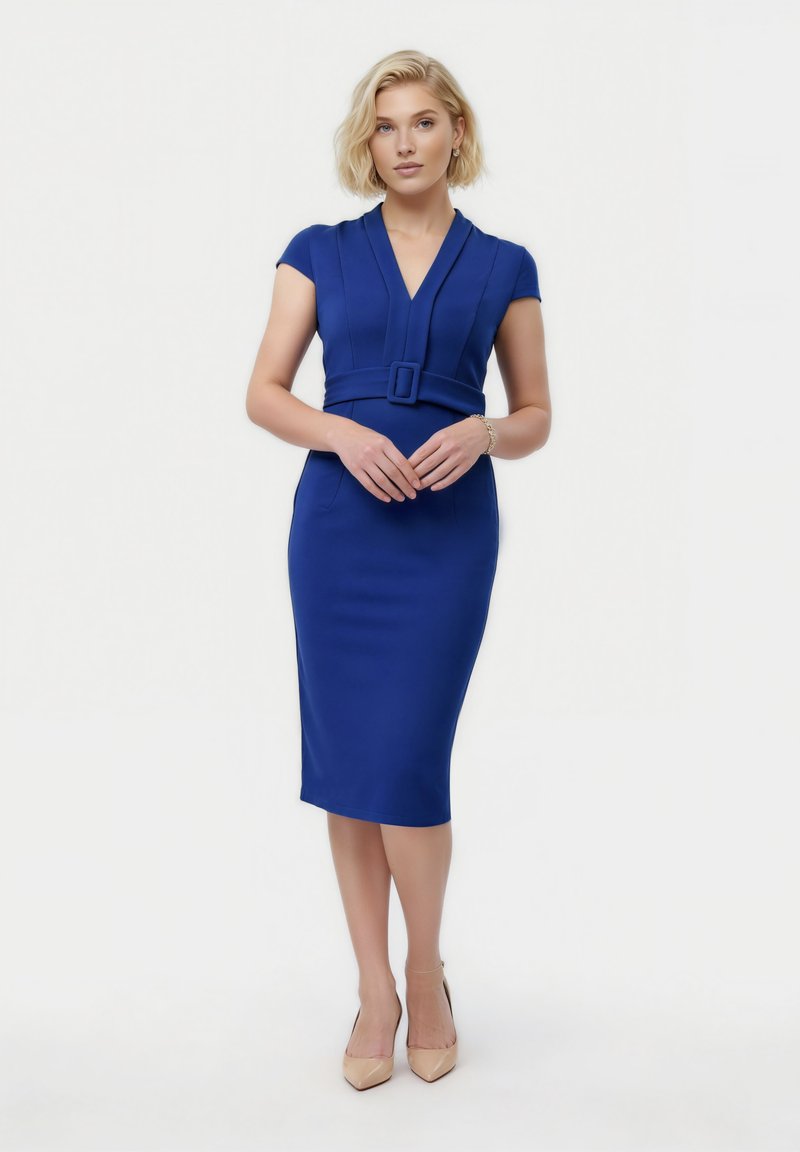 blue and white fitted dress Annie Blue Strapless Mini Dress - US 0 main image 0