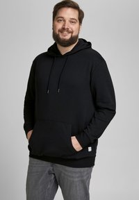 Jack & Jones - JJEBASIC HOOD - Kapuzenpullover - black Thumbnail-Bild 1