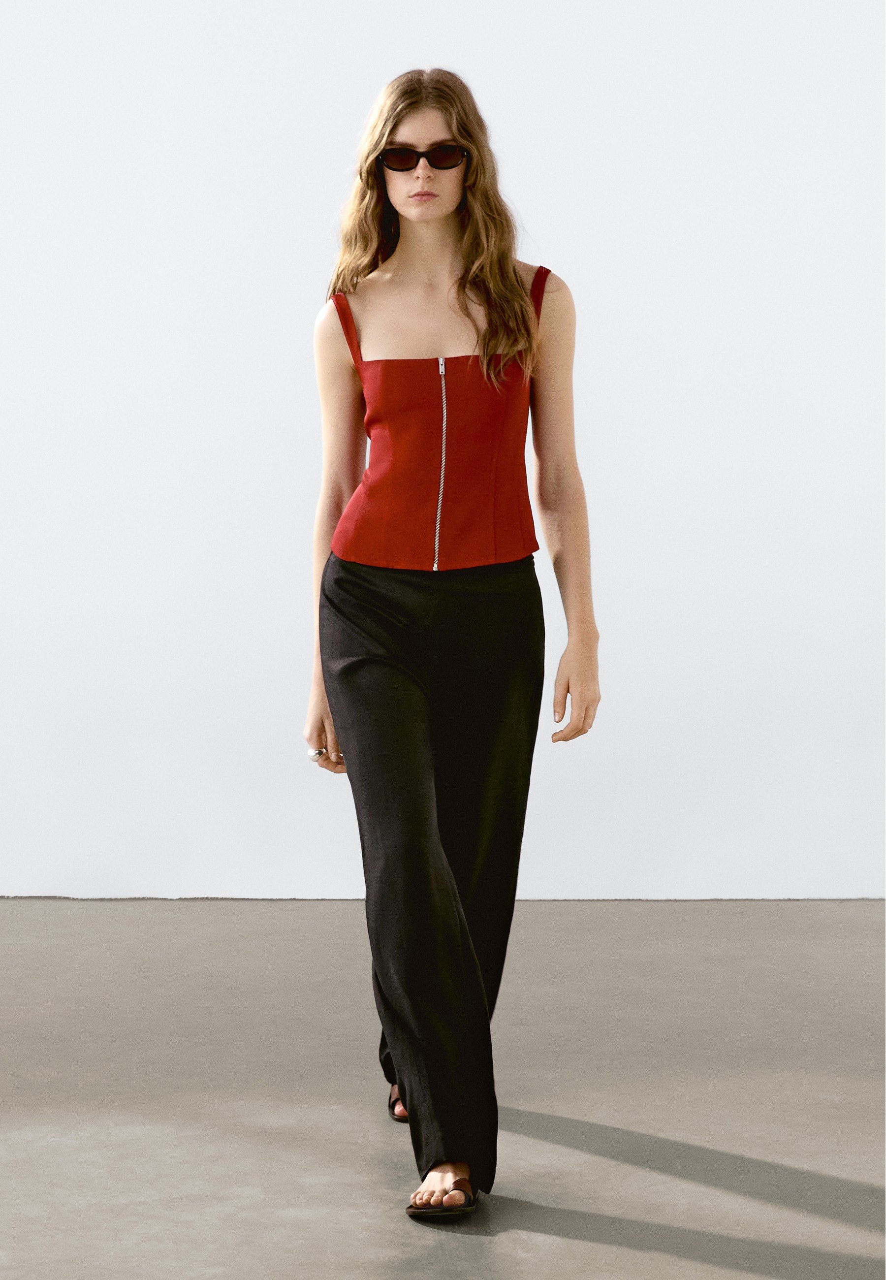 Massimo Dutti Top - red - Zalando.co.uk