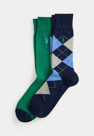 Polo Ralph Lauren, ARGYLE TROUSER SOCK 2-PACK - Chaussettes - dark blue/green