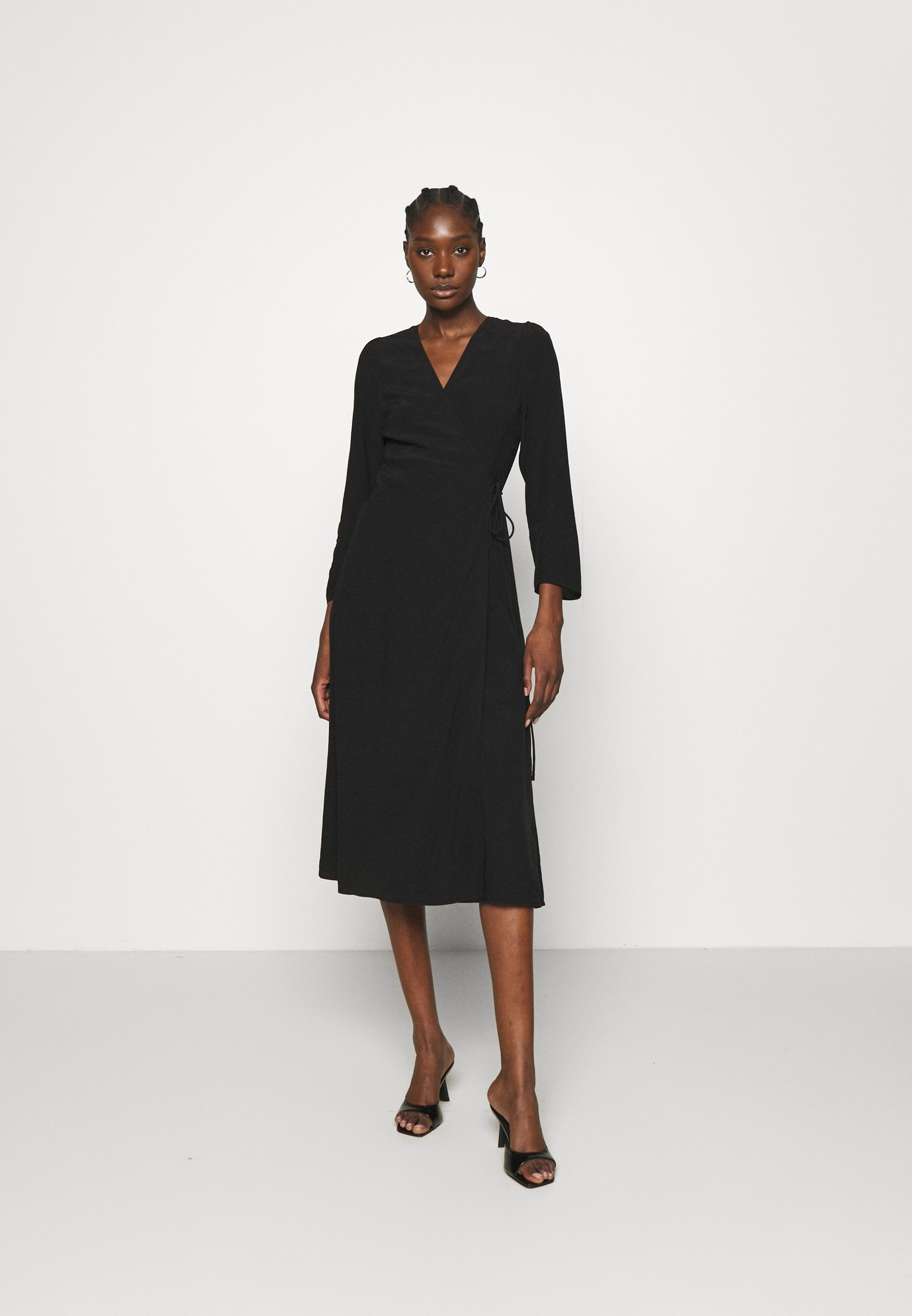 Samsøe Samsøe BRITT WRAP DRESS - Jurk - black/Zwart - Zalando.nl