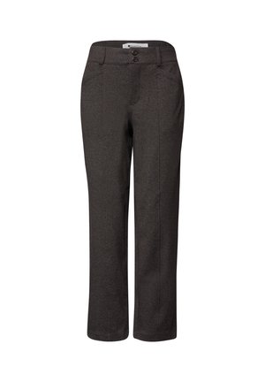Street One, HIGH WAIST TAPERED-LEG PANTS IN A CASUAL FIT - Pantalones - black coffee