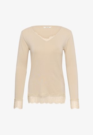 Cream, CRALVAIA LONG SLEEVE - T-shirt à manches longues - oatmeal