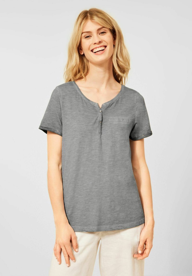 Damen T-Shirts | Cecil IM STYLE T-Shirt basic grau - PT41720 Damen T-Shirts | Cecil IM STYLE T-Shirt basic grau - PT41720