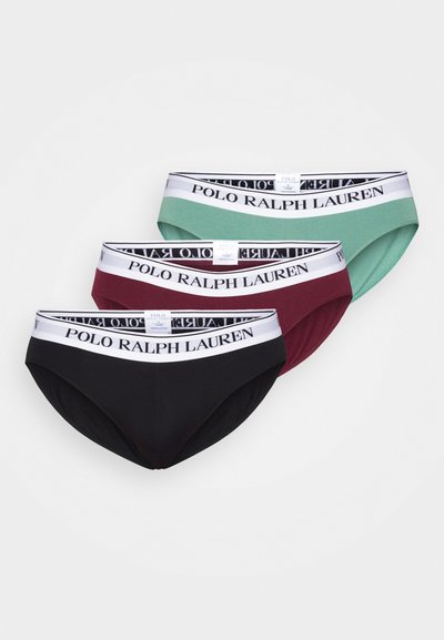 Polo Ralph Lauren 3 PACK - Cuecas - damson red/black/green