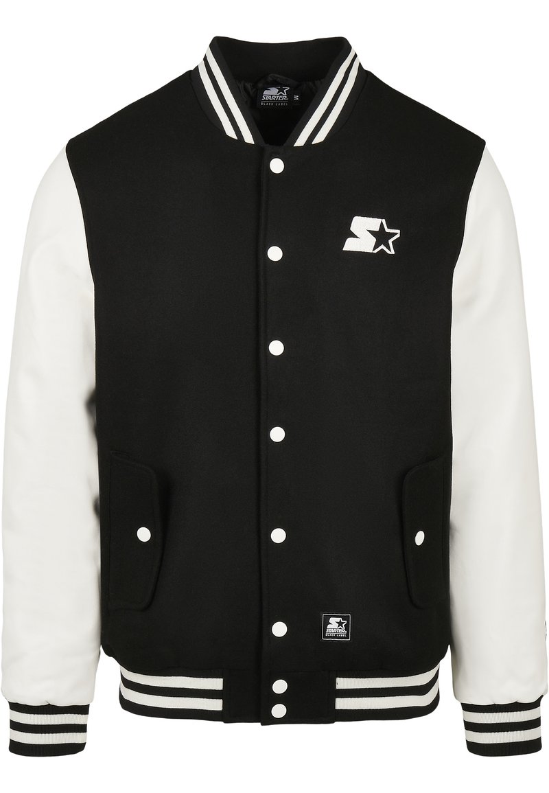 Herren Leichte Jacken | Starter COLLEGE Bomberjacke black/white/schwarz - UF87078 Herren Leichte Jacken | Starter COLLEGE Bomberjacke black/white/schwarz - UF87078