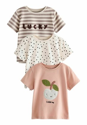 Next SHORT SLEEVE 3 PACK  REGULAR FIT - Nyomott mintás póló - neutral