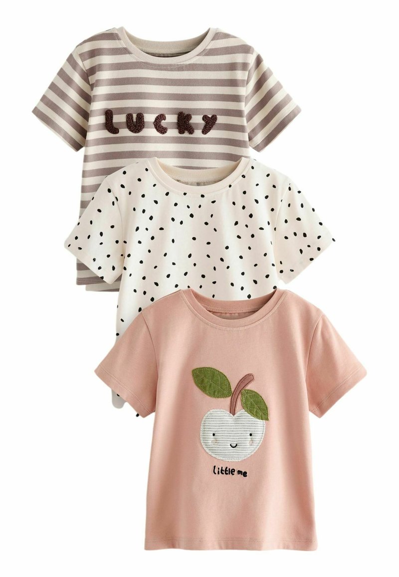 Next SHORT SLEEVE 3 PACK REGULAR FIT - T-Shirt print - neutral