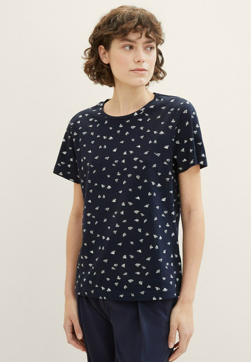 TOM TAILOR T-shirt imprimé - navy minimal print