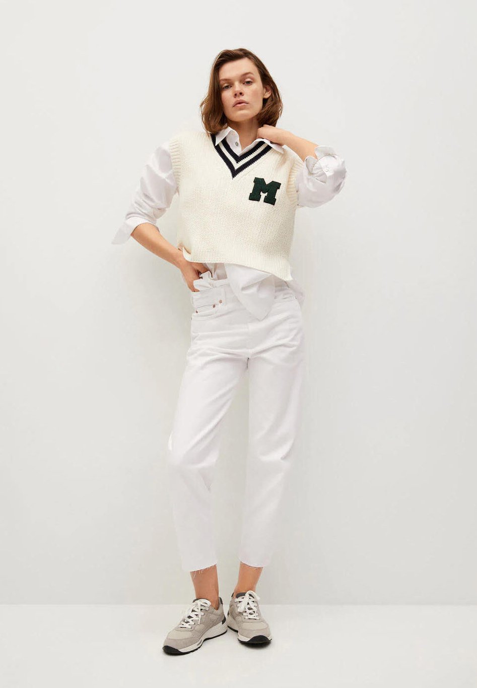 Mango VILLAGE - Relaxed fit jeans - wit/white - Zalando.co.uk