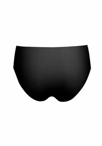 Svart högmidjad underklänning med en jämn textur, rundad form och en sömlös design för ett minimalistiskt utseende.