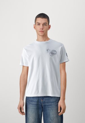 Replay Print T-shirt - chalk