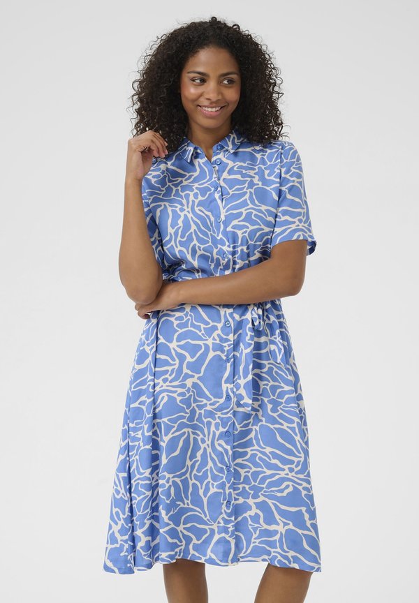 EMINE PRINTED - Blusenkleid - ultramarine w chalk print