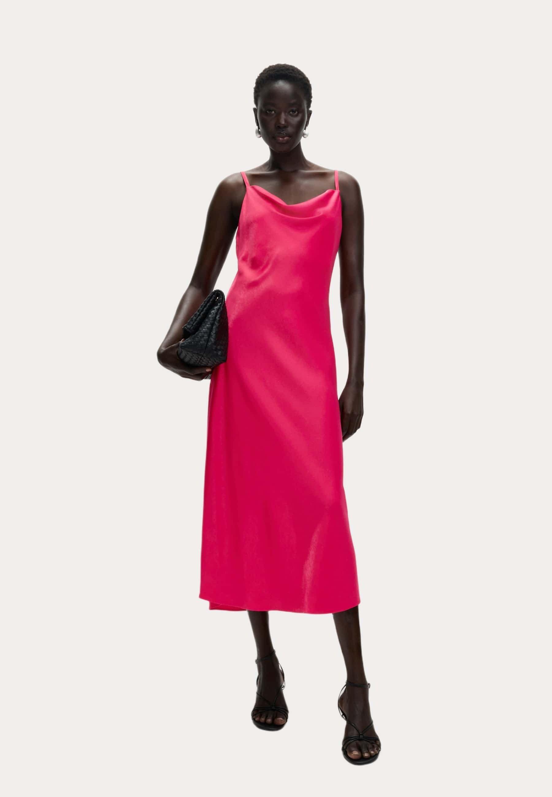 marks and spencer cocktail dresses Marks & Spencer COWL NECK MIDAXI SLIP - Day dress - raspberry/berry