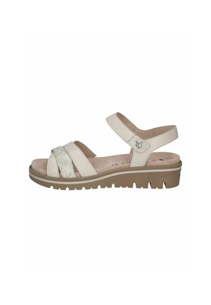 Sandales compensées - offwhite comb