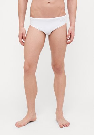BEACHWEAR - Tettsittende badebukse - white/silver