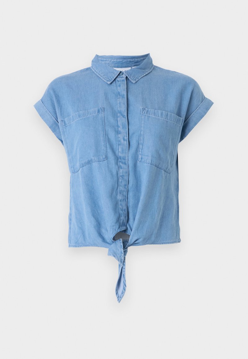 Vila Overhemdblouse blauw denim/bluedenim