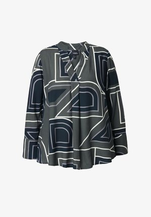 Ulla Popken, LONG SLEEVE - Bluse - khaki grey