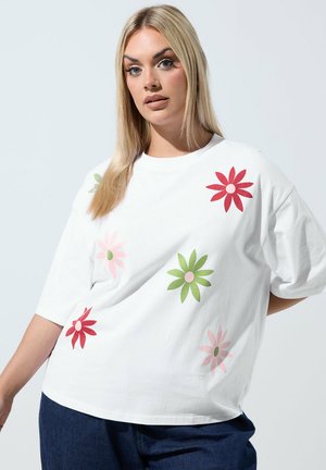 Yours Clothing, PLUS SIZE T-SHIRTS - T-shirt imprimé - white