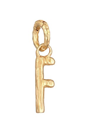 LETTER F STRUCTURED CHARM - Vedhæng - gold-coloured