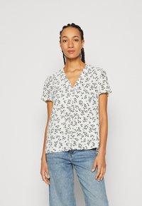 Esprit V NECK - T-shirt con stampa - off white