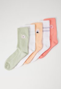 Valgt, pink/green/beige/white