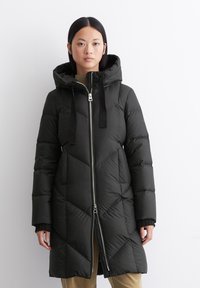 Marc O'Polo LONG NEW QUILTINGS WITH HOOD - Dūnu mētelis - black