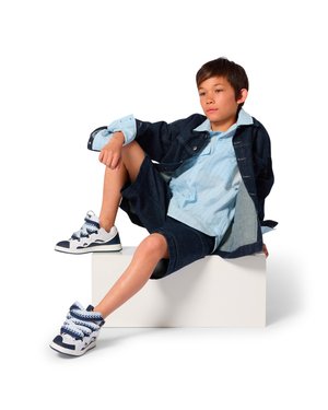 TRAINERS UNISEX - Baskets basses - white/navy