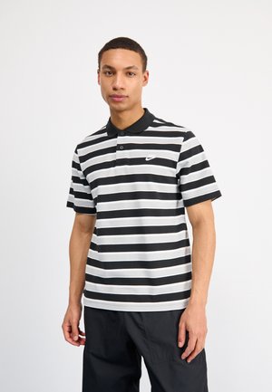 Nike Sportswear CLUB STRIPE - Polokošeľa - black/white