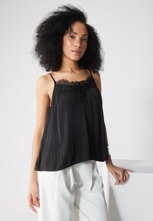 PLISSE TOP - Linne - black