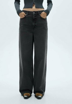 Flared Jeans - black denim