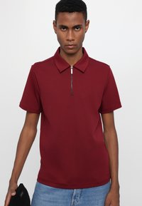 Michael Kors INTERLOCK ZIP  - Polo shirt - dark red