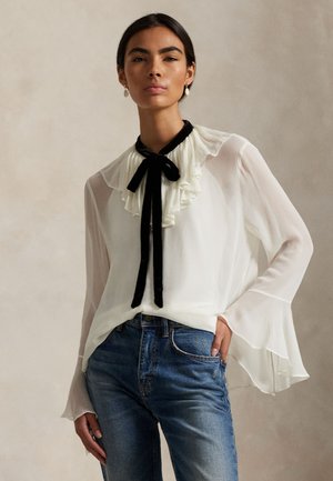 WOVEN BLOUSE SHIRT - Bluse - warm white