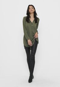 ONLY LANGARM EINFARBIGES - Bluse - kalamata
