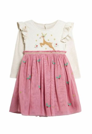 REINDEER APPLIQUÉ TULLE PARTY REGULAR FIT - Denné šaty - pink reindeer