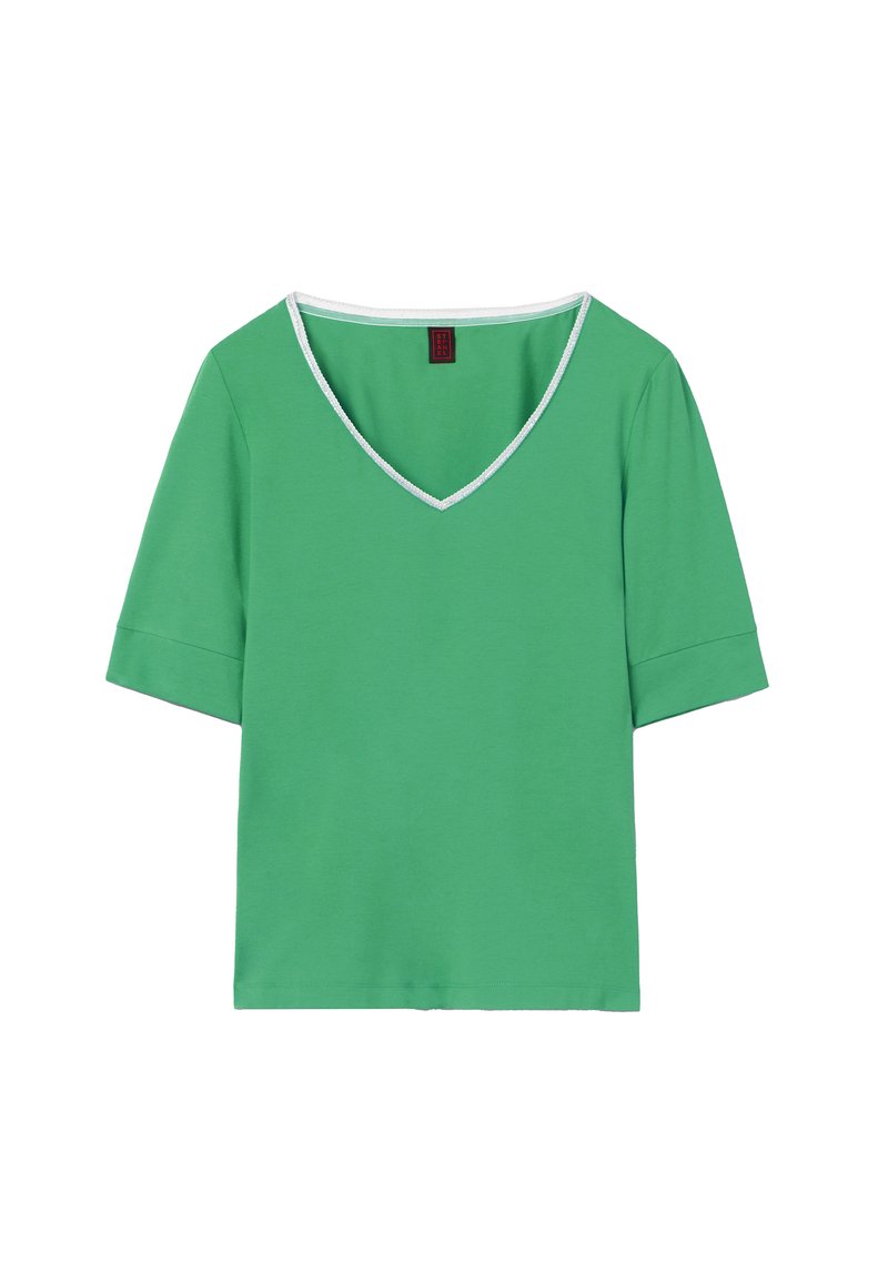 Stefanel T-shirt basic groen Stefanel T-shirt basic groen